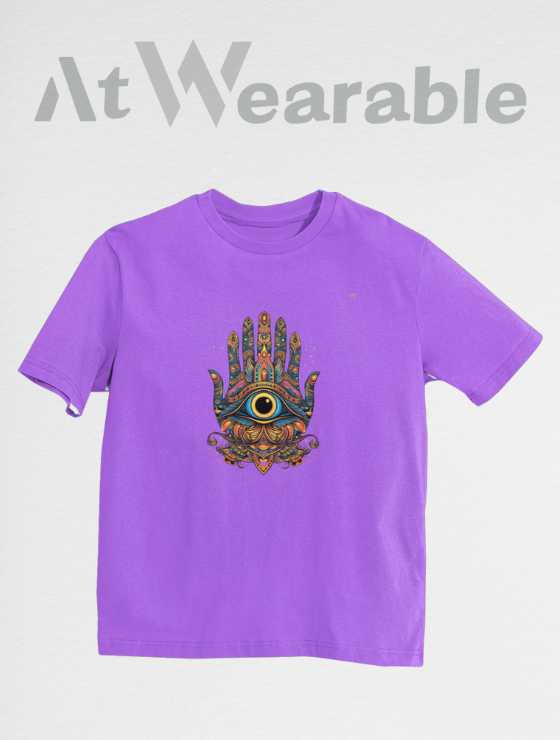 Hamsa Hand Pattern 2 Unisex Oversized T-shirt