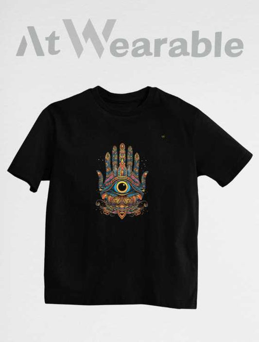 Hamsa Hand Pattern 2 Unisex Oversized T-shirt