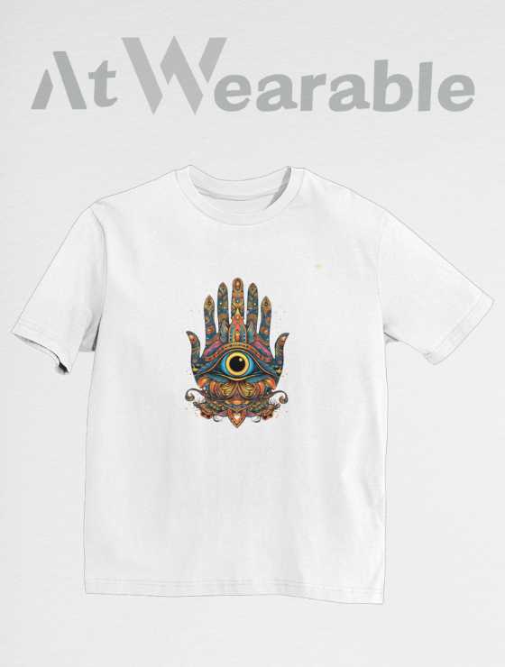 Hamsa Hand Pattern 2 Unisex Oversized T-shirt