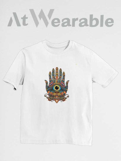 Hamsa Hand Pattern 2 Unisex Oversized T-shirt