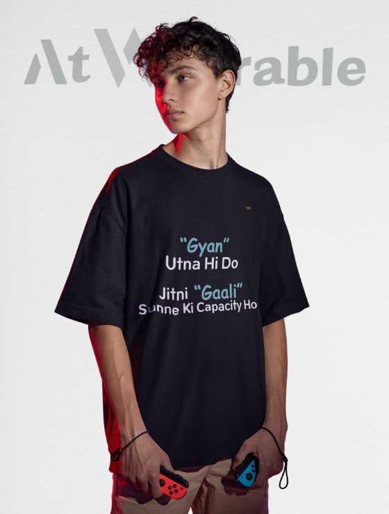 Gyan Aur Gaali Unisex Oversized T-shirt