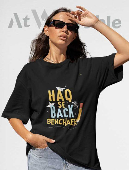 Haq Se Back Benchaer  Unisex Oversized T-shirt