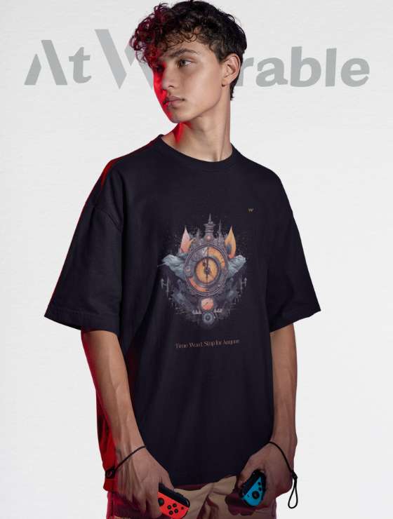 Time Won't Stop For Anyone – Unisex Oversized T-Shirt