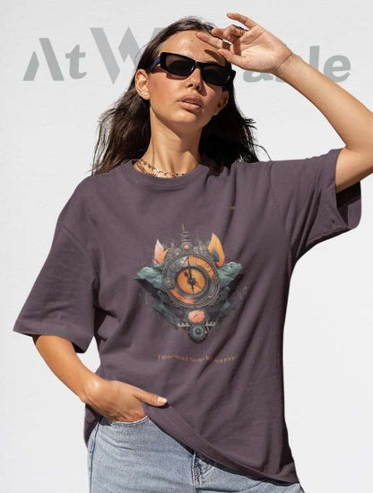 Time Won't Stop For Anyone – Unisex Oversized T-Shirt