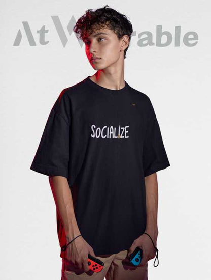 Socialize Unisex Oversized T-shirt