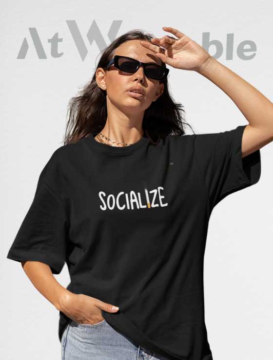 Socialize Unisex Oversized T-shirt