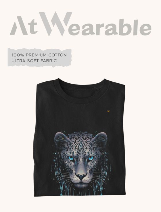 LEOPARD FACE PRINTED Classic-Fit UNISEX T-Shirt