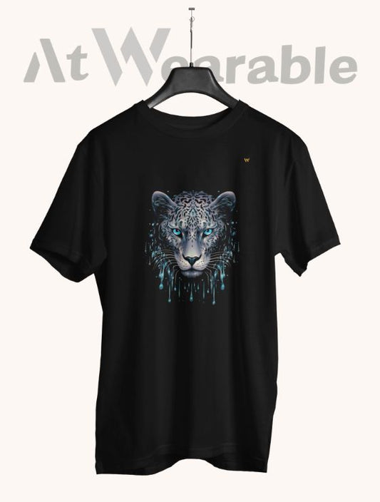 LEOPARD FACE PRINTED Classic-Fit UNISEX T-Shirt