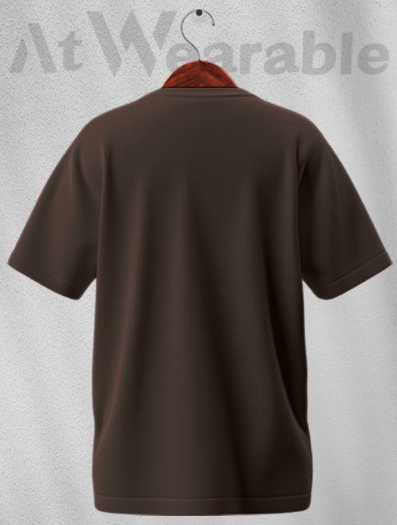 Coffee Unisex Oversized Solid T-shirt
