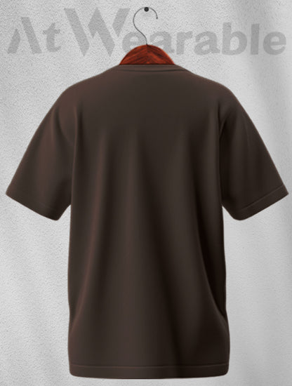 Coffee Unisex Oversized Solid T-shirt