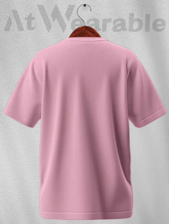 Baby Pink Unisex Oversized Solid T-shirt