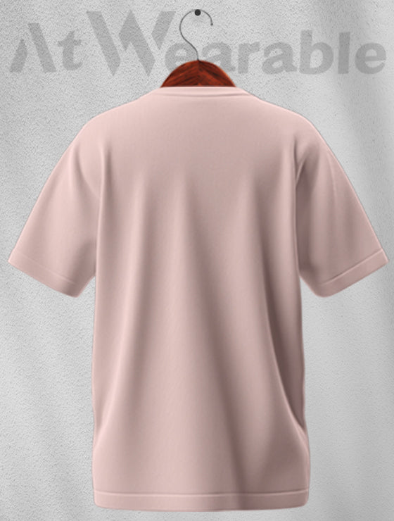 Peach Unisex Oversized Solid T-shirt