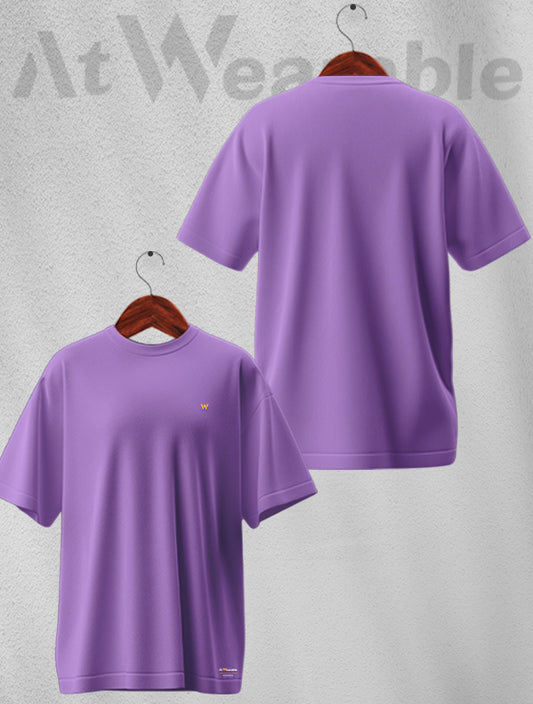 Lavender Unisex Oversized Solid T-shirt
