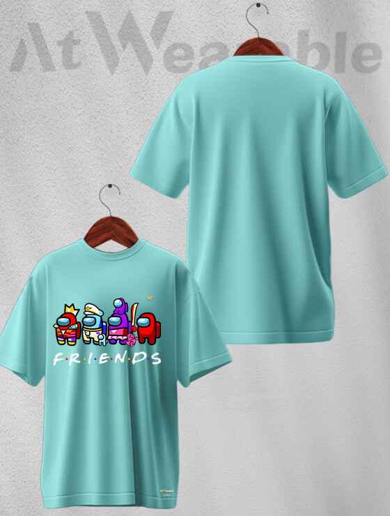 Friends Anime Graphic Printed Unisex Oversized T-shirt
