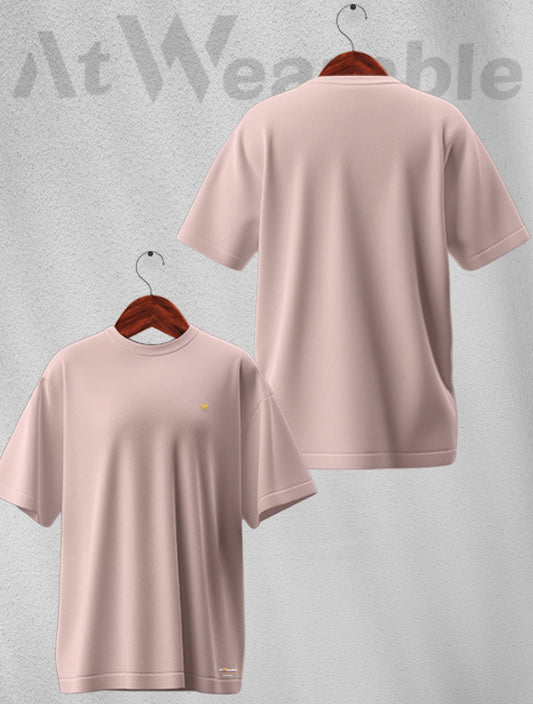 Peach Unisex Oversized Solid T-shirt