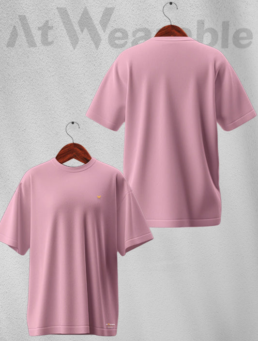 Baby Pink Unisex Oversized Solid T-shirt
