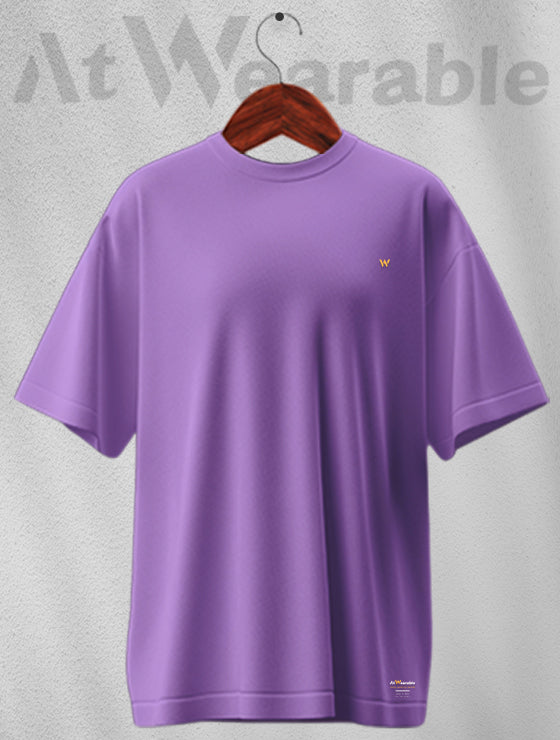 Lavender Unisex Oversized Solid T-shirt