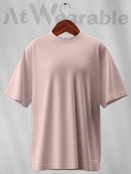 Peach Unisex Oversized Solid T-shirt