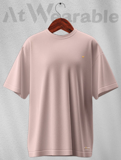 Peach Unisex Oversized Solid T-shirt