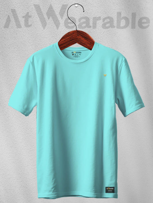 Bubblegum Blue Unisex Regular Solid T-shirt